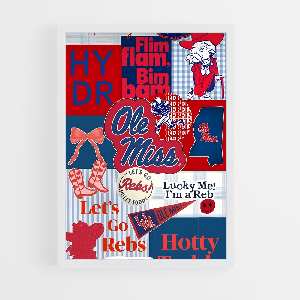 Poster Ole de miss – affiche Baseball (vue 3)
